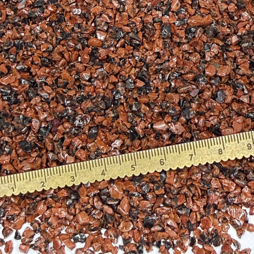 Crushed Mahogany Obsidian Chips from Mexico, Pea-Sized Gravel (2mm-4mm) for Woodworking Inlay, Resin Art, Embellishments or Succulents