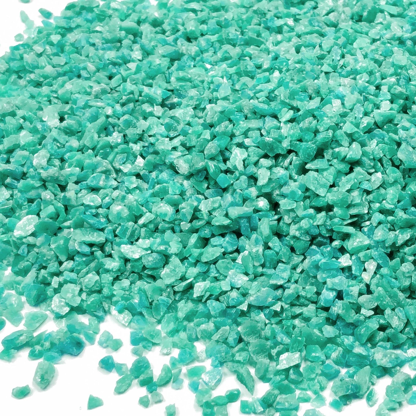 Crushed Blue-Green Amazonite Chips from Russia, Pea-Sized Gravel (2mm-4mm)
