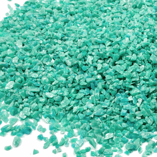 Crushed Blue-Green Amazonite Chips from Russia, Pea-Sized Gravel (2mm-4mm)
