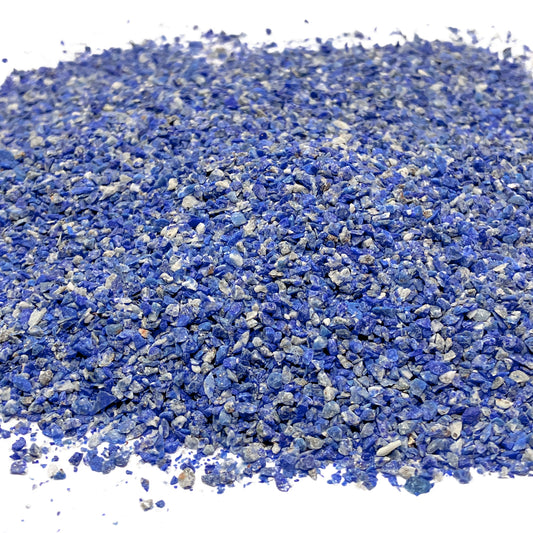 Crushed Lapis Lazuli (Grade A) Sand from Afghanistan, Medium Sand (0.25mm-2mm) for Woodworking and Ring Inlay, Resin Art, Memorial Jewelry