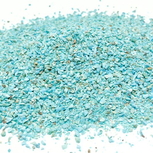 Crushed Unstabilized Kingman Turquoise Sand with Matrix from Arizona, Medium Sand (0.25mm-2mm) for Woodworking and Ring Inlay, Resin Art, Memorial Jewelry
