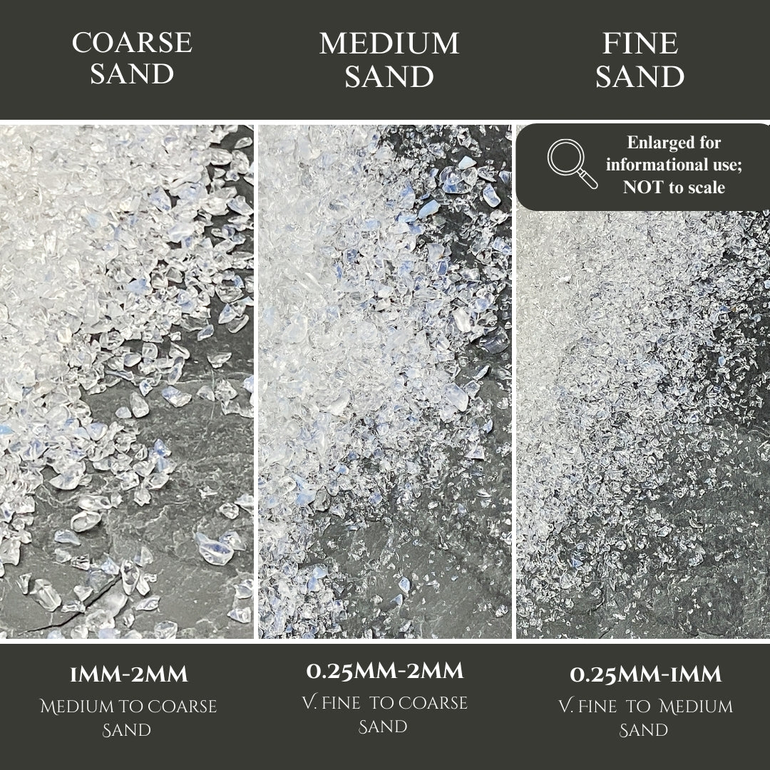Crushed Opalite Sand (Synthetic), 3 Sand Sizes for Woodworking and Ring Inlay, Resin Art, Metaphysical Crafts, Memorial & Sand Jewelry