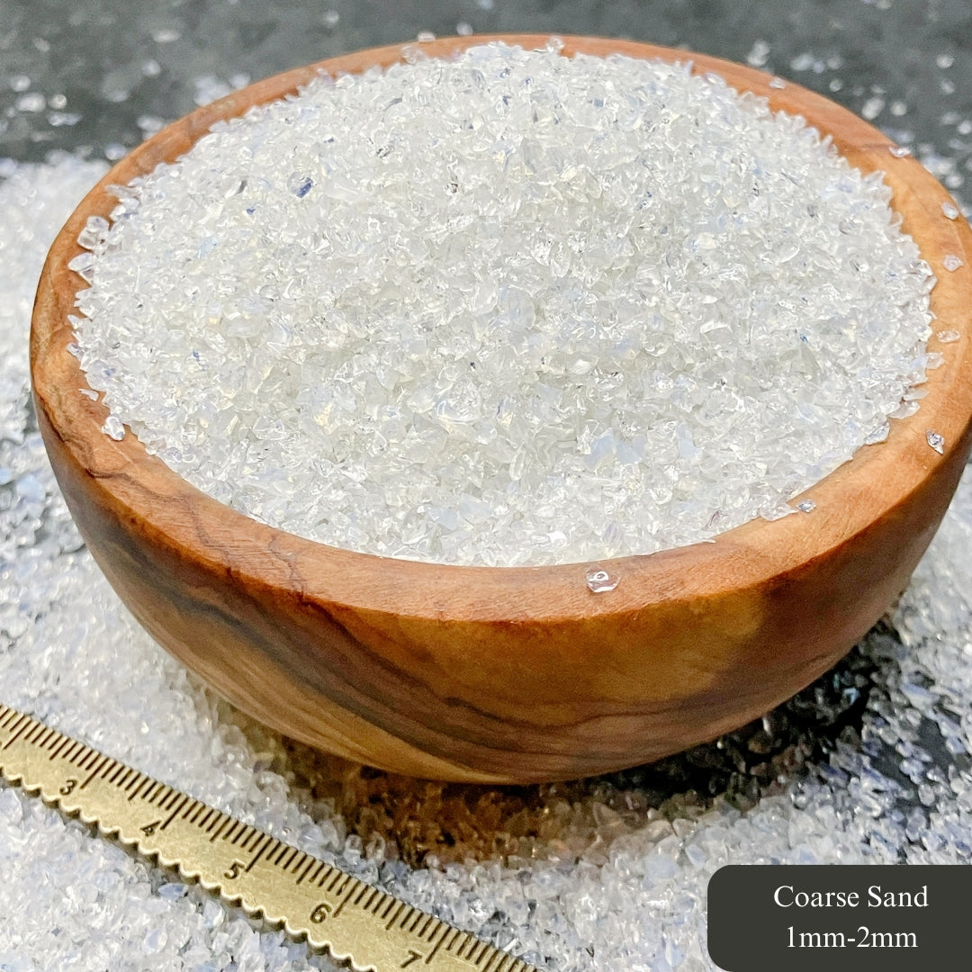 Crushed Opalite Sand (Synthetic), 3 Sand Sizes for Woodworking and Ring Inlay, Resin Art, Metaphysical Crafts, Memorial & Sand Jewelry