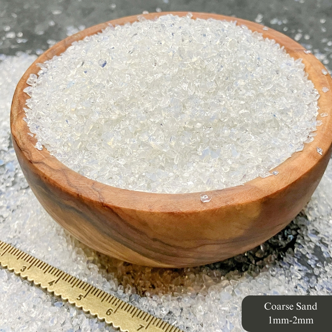Crushed Opalite Sand (Synthetic), 3 Sand Sizes for Woodworking and Ring Inlay, Resin Art, Metaphysical Crafts, Memorial & Sand Jewelry