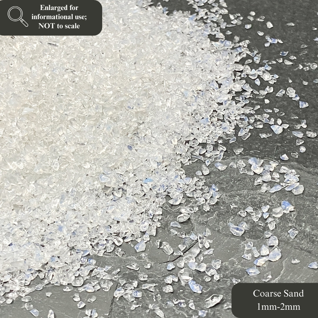Crushed Opalite Sand (Synthetic), 3 Sand Sizes for Woodworking and Ring Inlay, Resin Art, Metaphysical Crafts, Memorial & Sand Jewelry