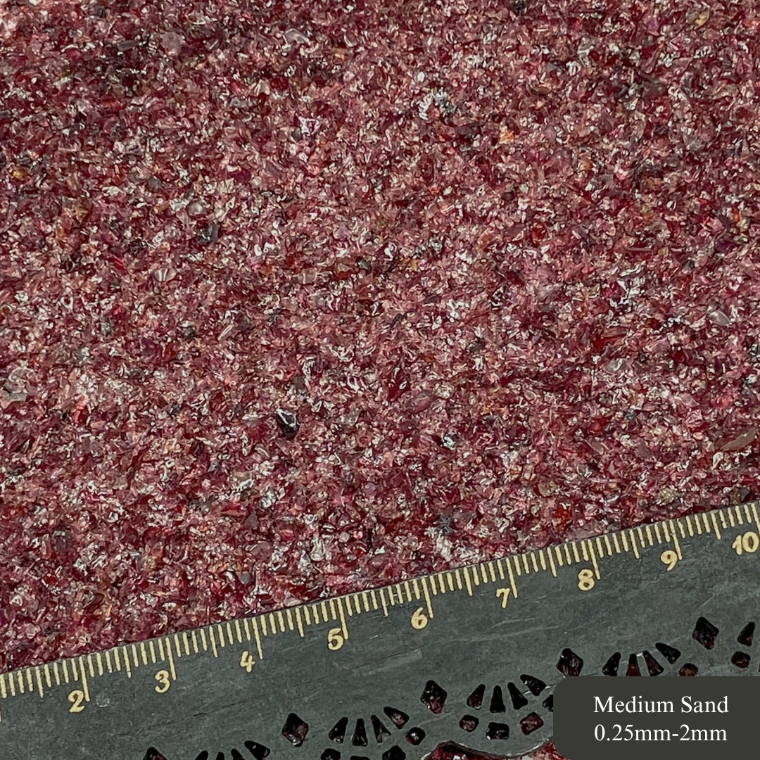 Crushed Dark Red Garnet Sand from India, Three Sand Sizes for Woodworking and Ring Inlay, Resin Art, Memorial & Sand Jewelry