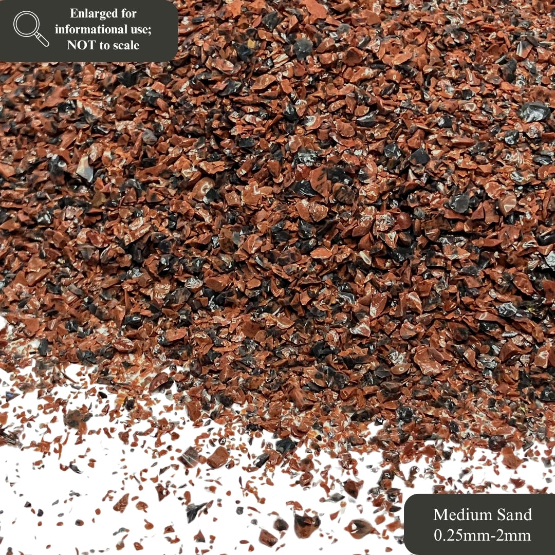 Crushed Mahogany Obsidian Sand from Mexico, 3 Sand Sizes for Woodworking and Ring Inlay, Resin Art, Memorial & Sand Jewelry