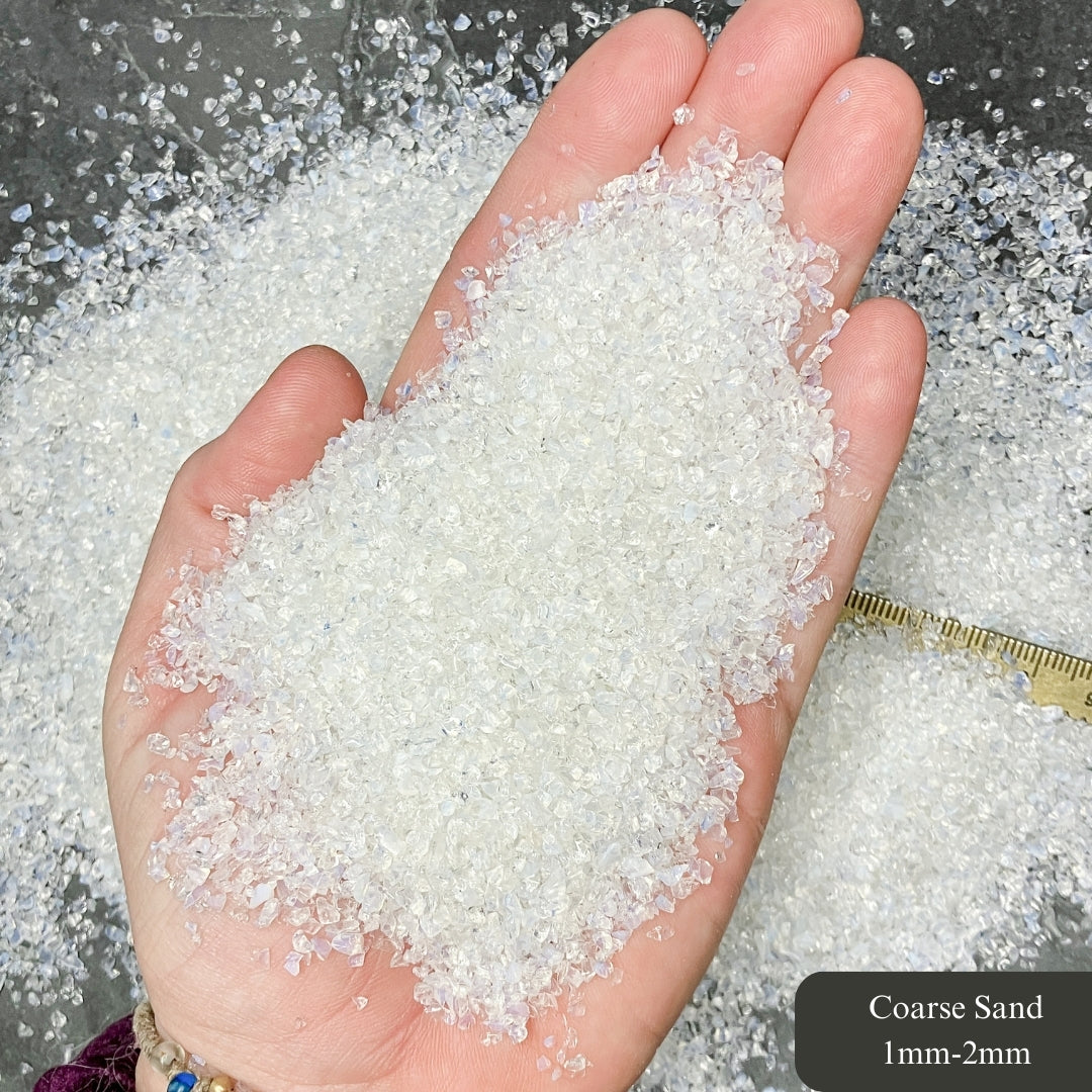 Crushed Opalite Sand (Synthetic), 3 Sand Sizes for Woodworking and Ring Inlay, Resin Art, Metaphysical Crafts, Memorial & Sand Jewelry
