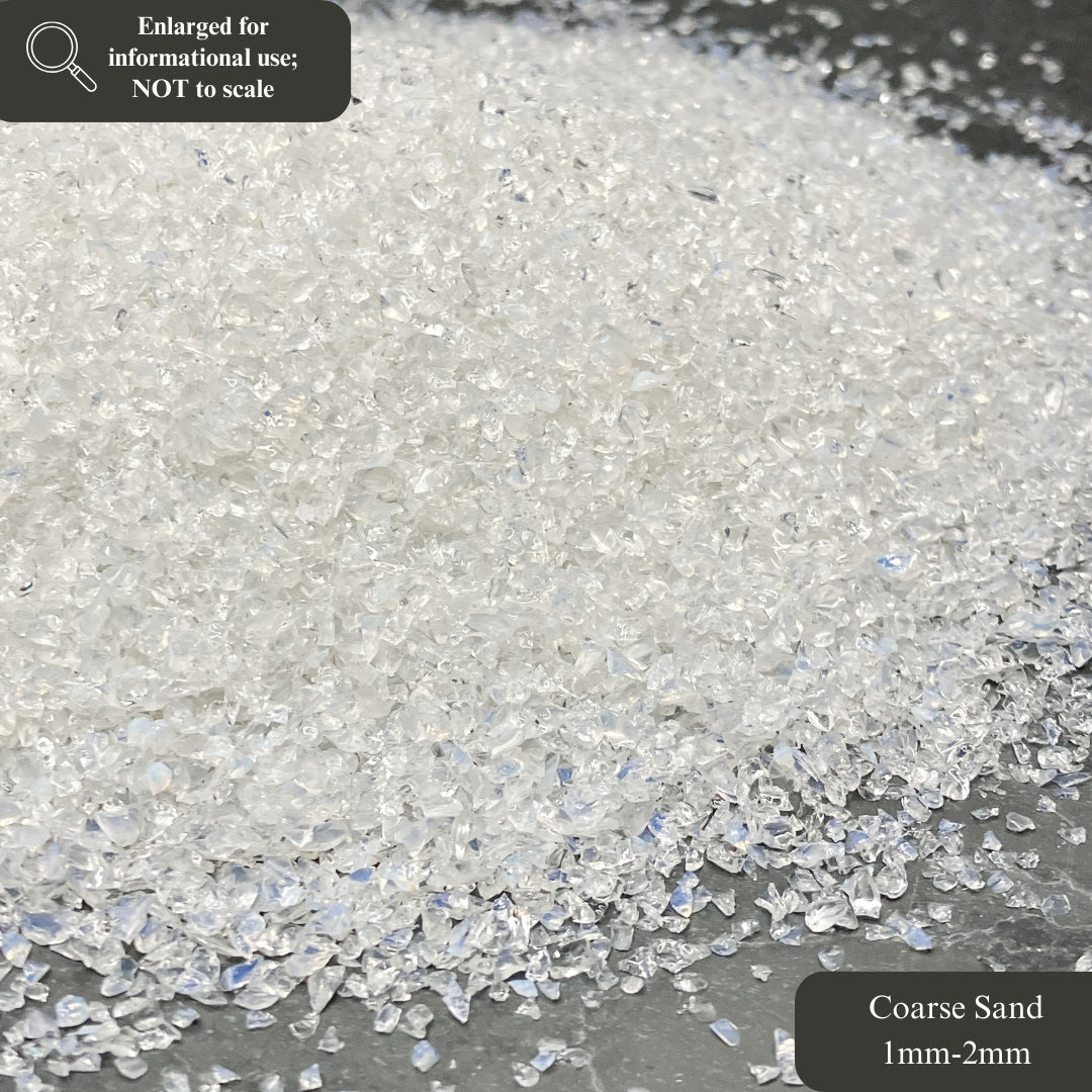 Crushed Opalite Sand (Synthetic), 3 Sand Sizes for Woodworking and Ring Inlay, Resin Art, Metaphysical Crafts, Memorial & Sand Jewelry
