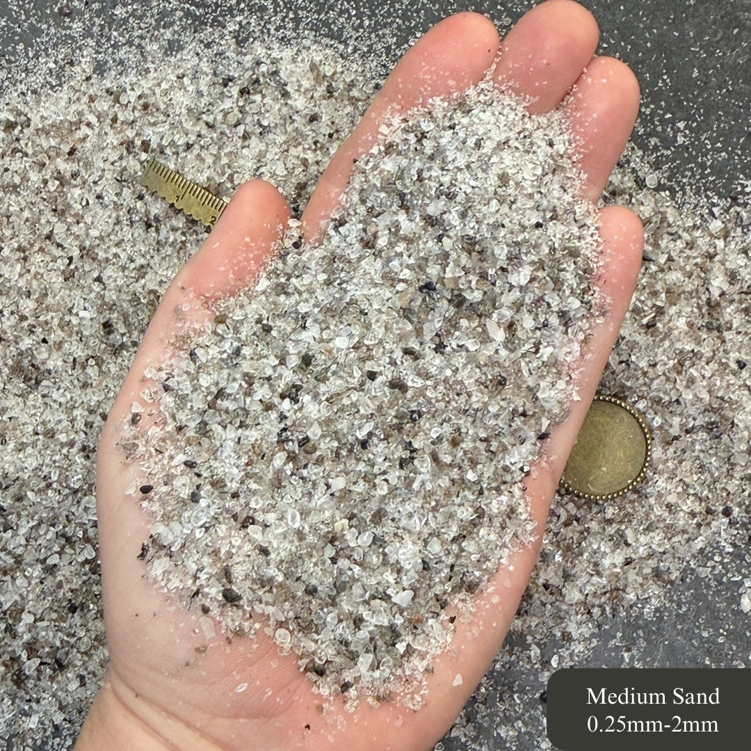 Crushed Quartz + Tourmaline Sand from China, Three Sand Sizes for Woodworking and Ring Inlay, Resin Art, Memorial & Sand Jewelry