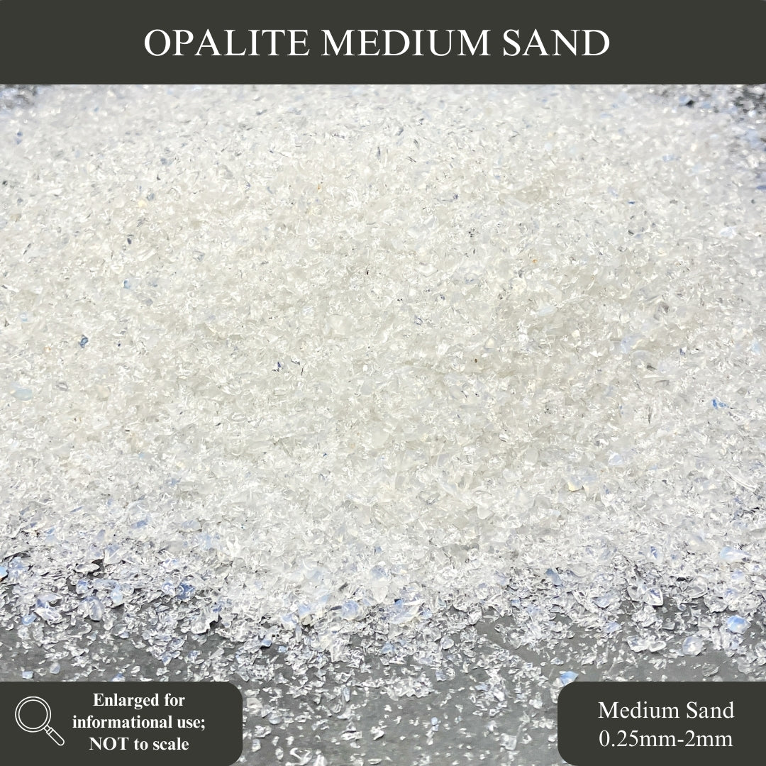 Crushed Opalite Sand (Synthetic), 3 Sand Sizes for Woodworking and Ring Inlay, Resin Art, Metaphysical Crafts, Memorial & Sand Jewelry