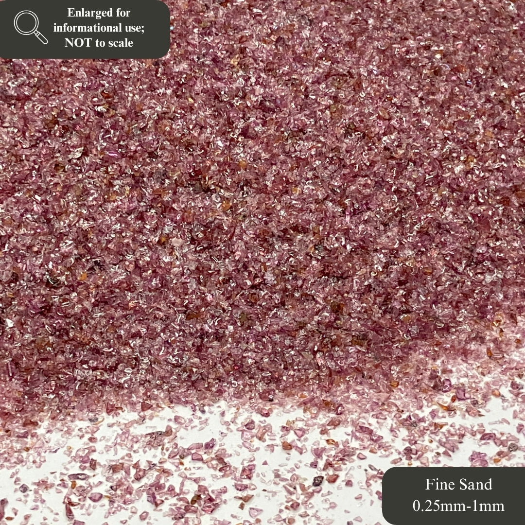 Crushed Dark Red Garnet Sand from India, Three Sand Sizes for Woodworking and Ring Inlay, Resin Art, Memorial & Sand Jewelry