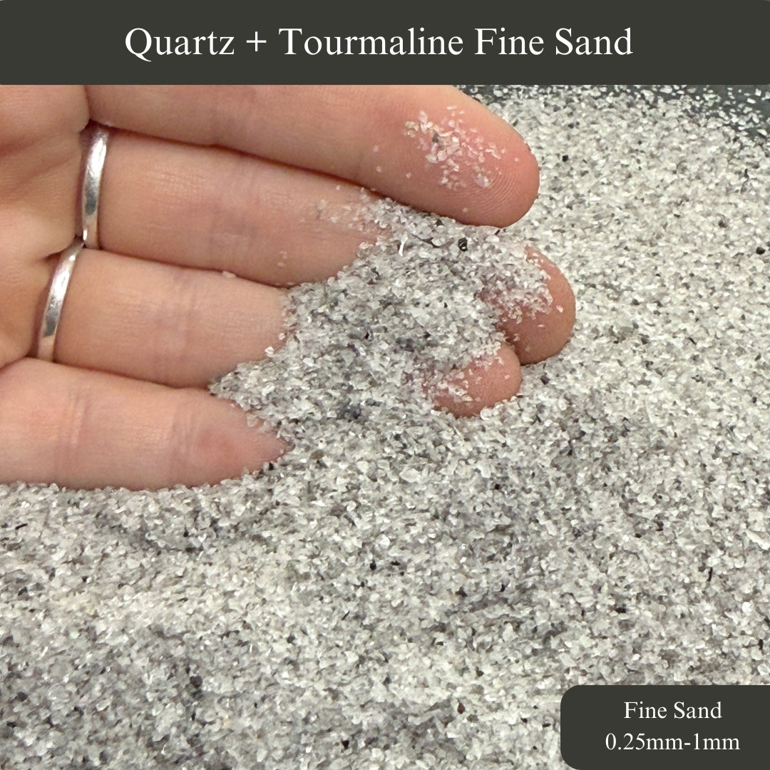 Crushed Quartz + Tourmaline Sand from China, Three Sand Sizes for Woodworking and Ring Inlay, Resin Art, Memorial & Sand Jewelry