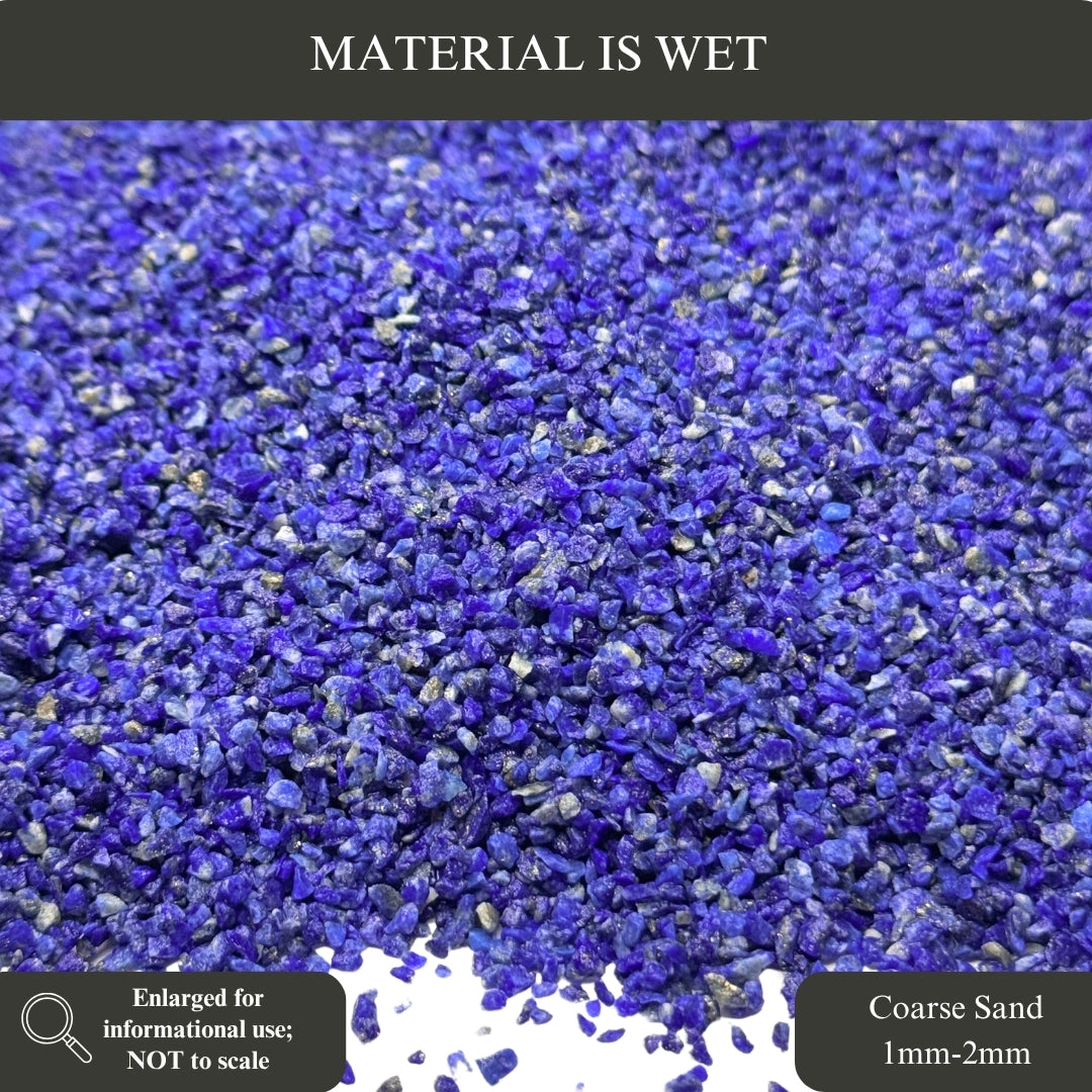 Crushed Lapis Lazuli Sand (Grade AA) from Pakistan, 3 Sand Sizes for Woodworking and Ring Inlay, Resin Art, Memorial & Sand Jewelry