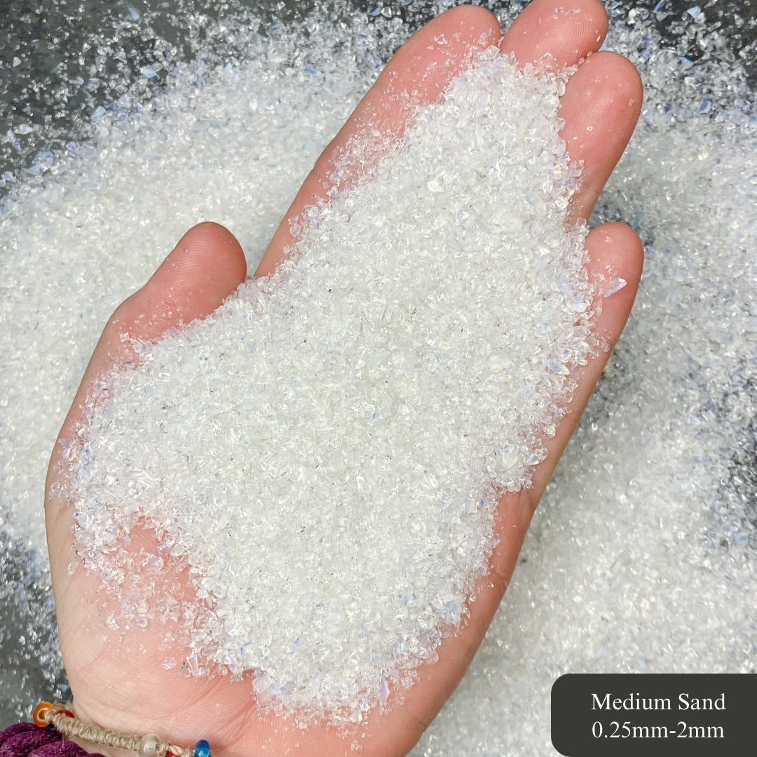 Crushed Opalite Sand (Synthetic), 3 Sand Sizes for Woodworking and Ring Inlay, Resin Art, Metaphysical Crafts, Memorial & Sand Jewelry