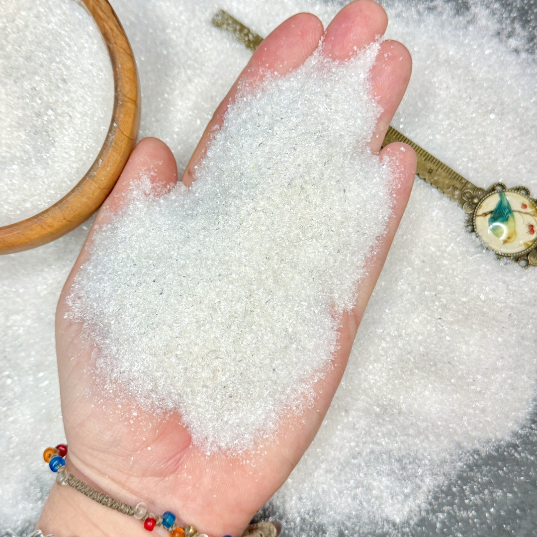 Crushed Clear Quartz (Rock Crystal) Sand from Brazil, 3 Sand Sizes for Woodworking and Ring Inlay, Resin Art, Memorial & Sand Jewelry