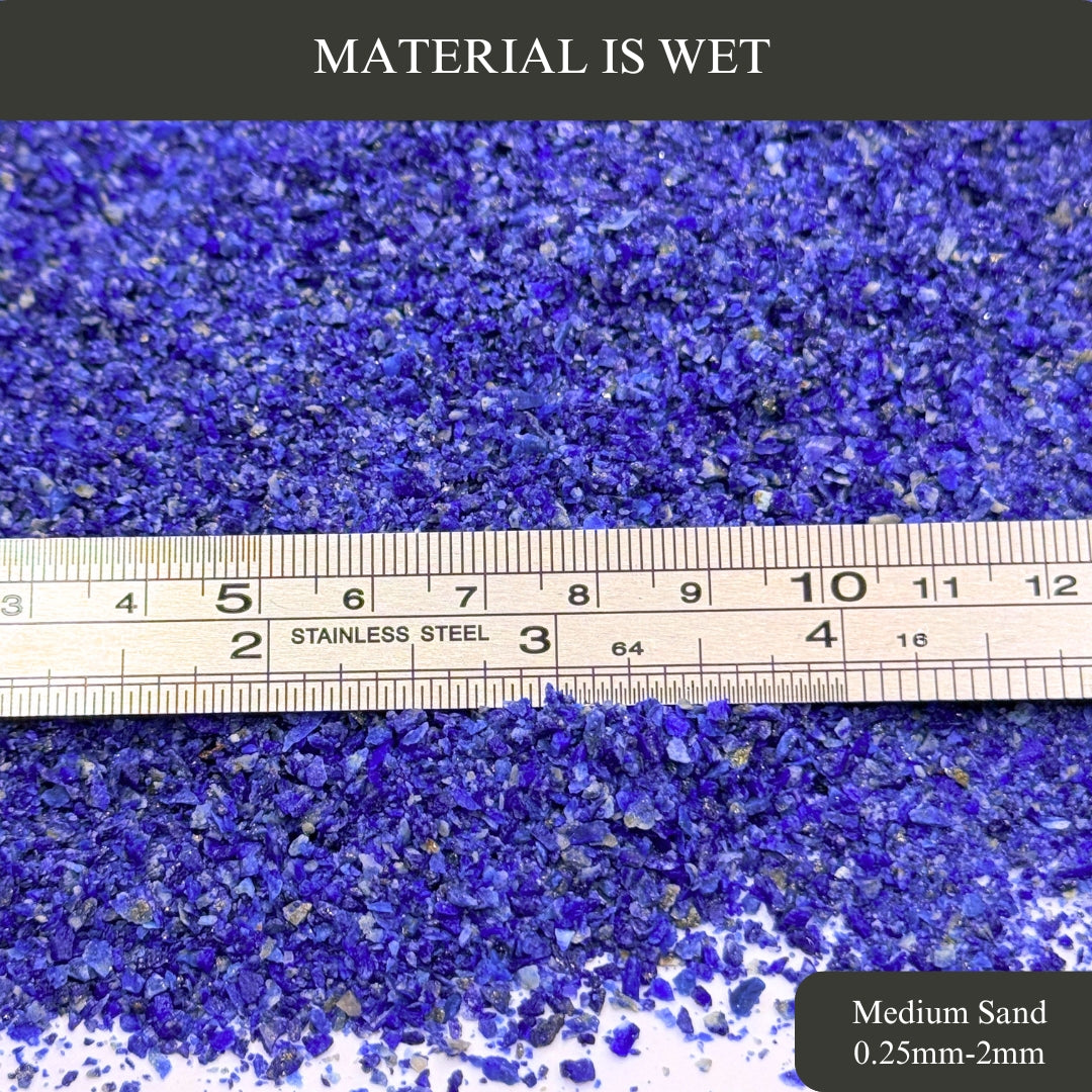Crushed Lapis Lazuli Sand (Grade AA) from Pakistan, 3 Sand Sizes for Woodworking and Ring Inlay, Resin Art, Memorial & Sand Jewelry