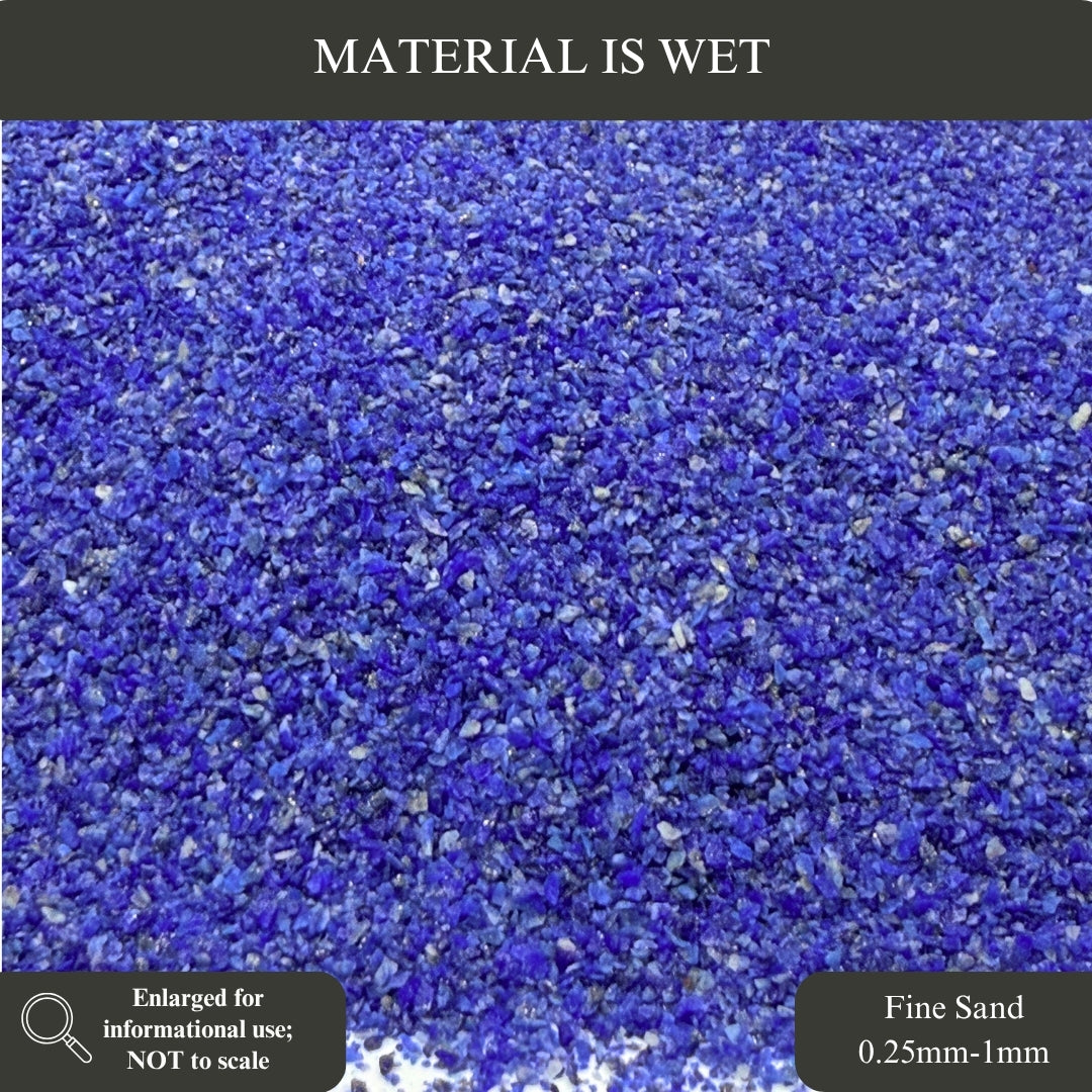 Crushed Lapis Lazuli Sand (Grade AA) from Pakistan, 3 Sand Sizes for Woodworking and Ring Inlay, Resin Art, Memorial & Sand Jewelry