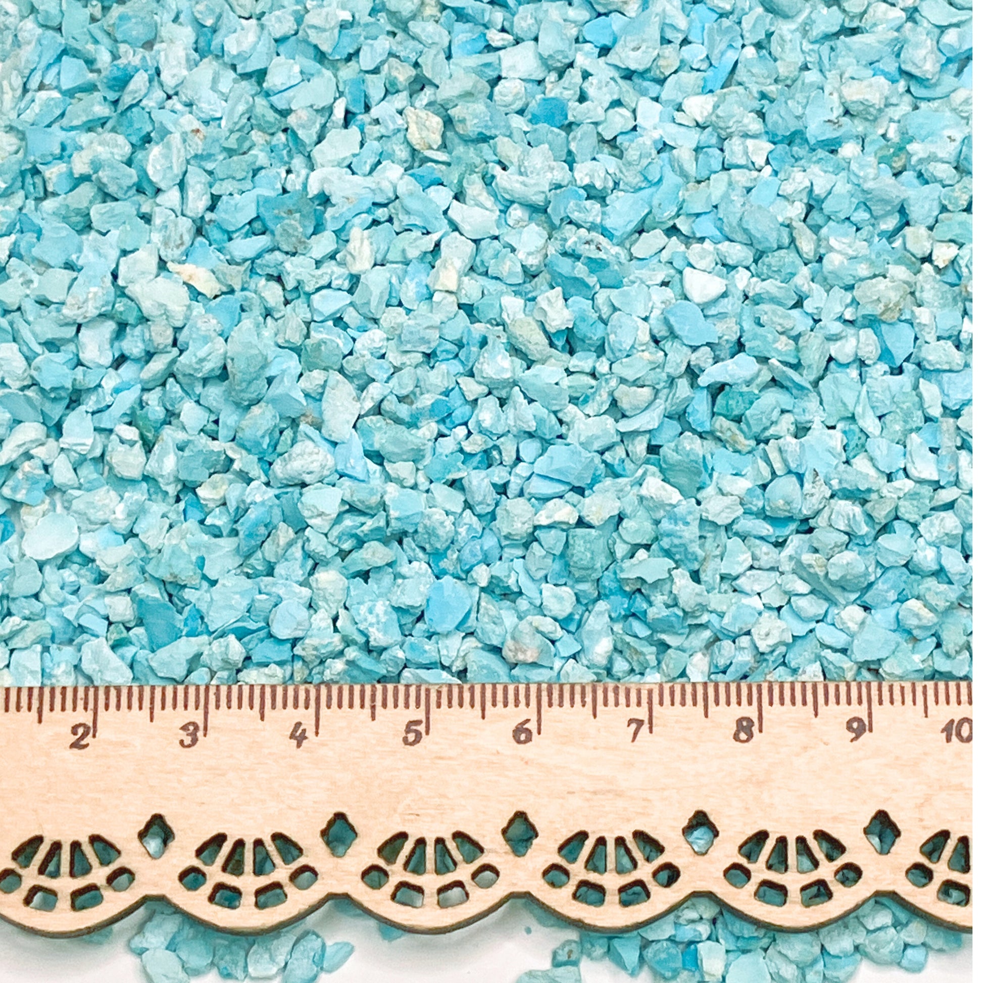 Crushed Premium Unstabilized Kingman Turquoise Chips from Arizona
