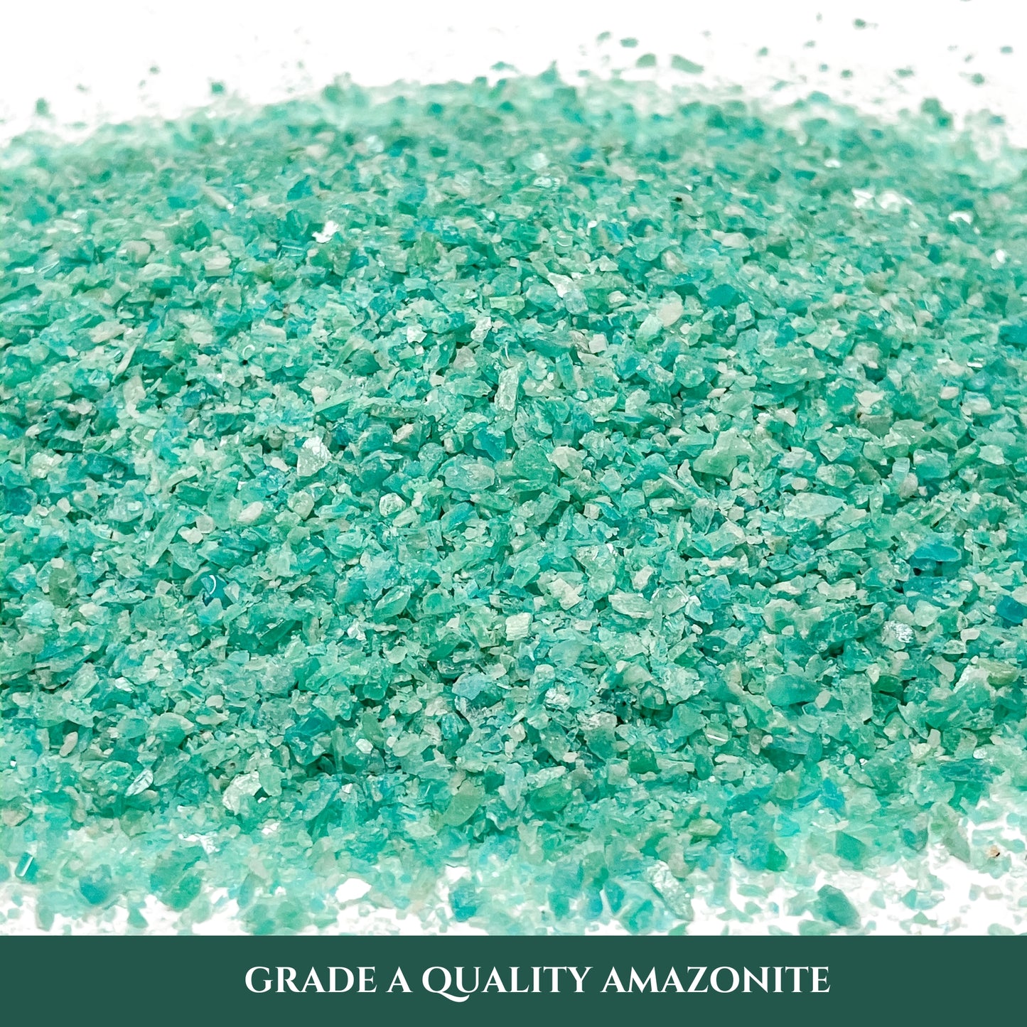Crushed Blue-Green Amazonite Sand (Grade A) from Russia, Medium Sand (0.25mm-2mm) for Woodworking and Ring Inlay, Resin Art, Memorial Jewelry