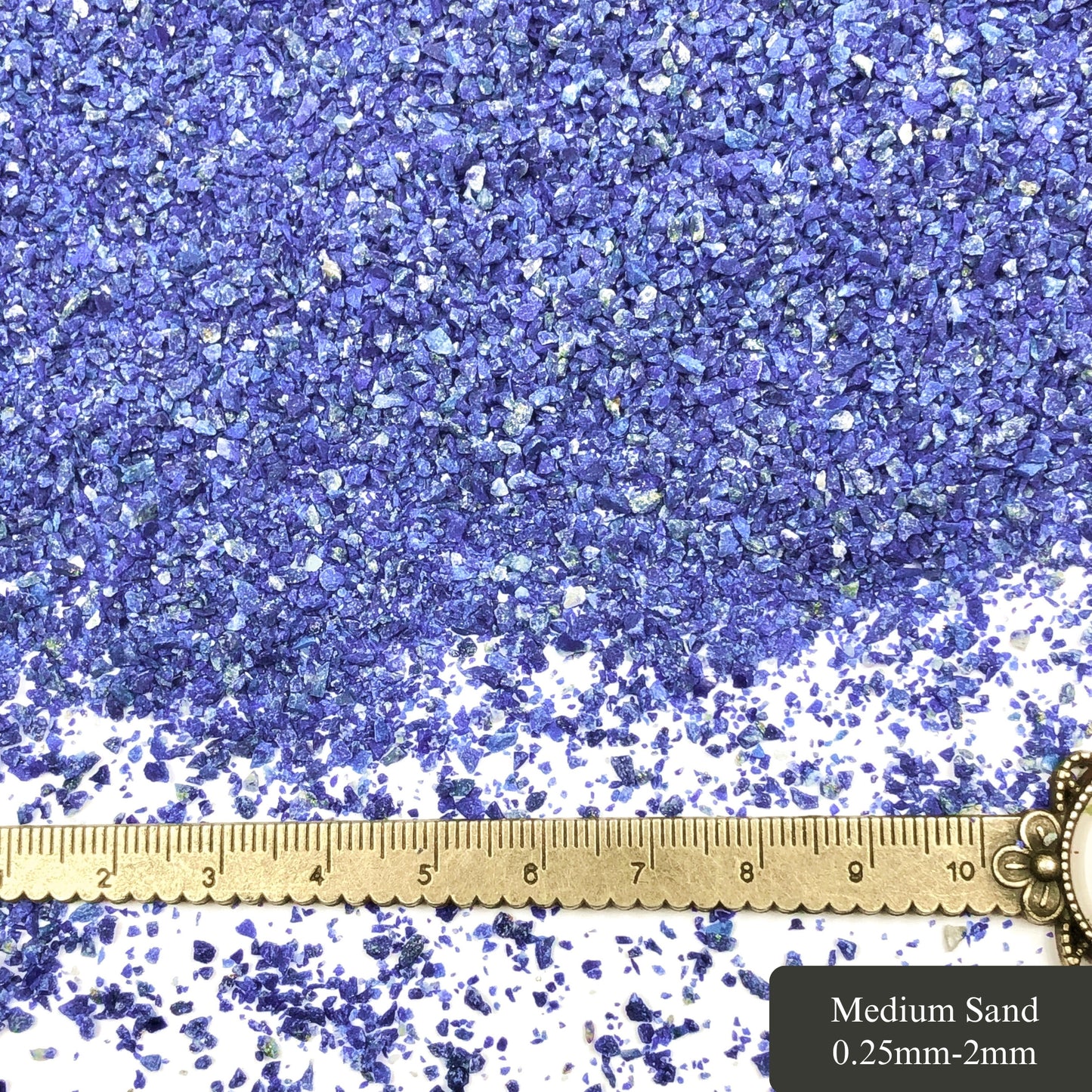 Crushed Premium Lapis Lazuli Sand (AAA) from Afghanistan, Medium Sand (0.25mm-2mm) for Woodworking and Ring Inlay, Resin Art, Memorial Jewelry