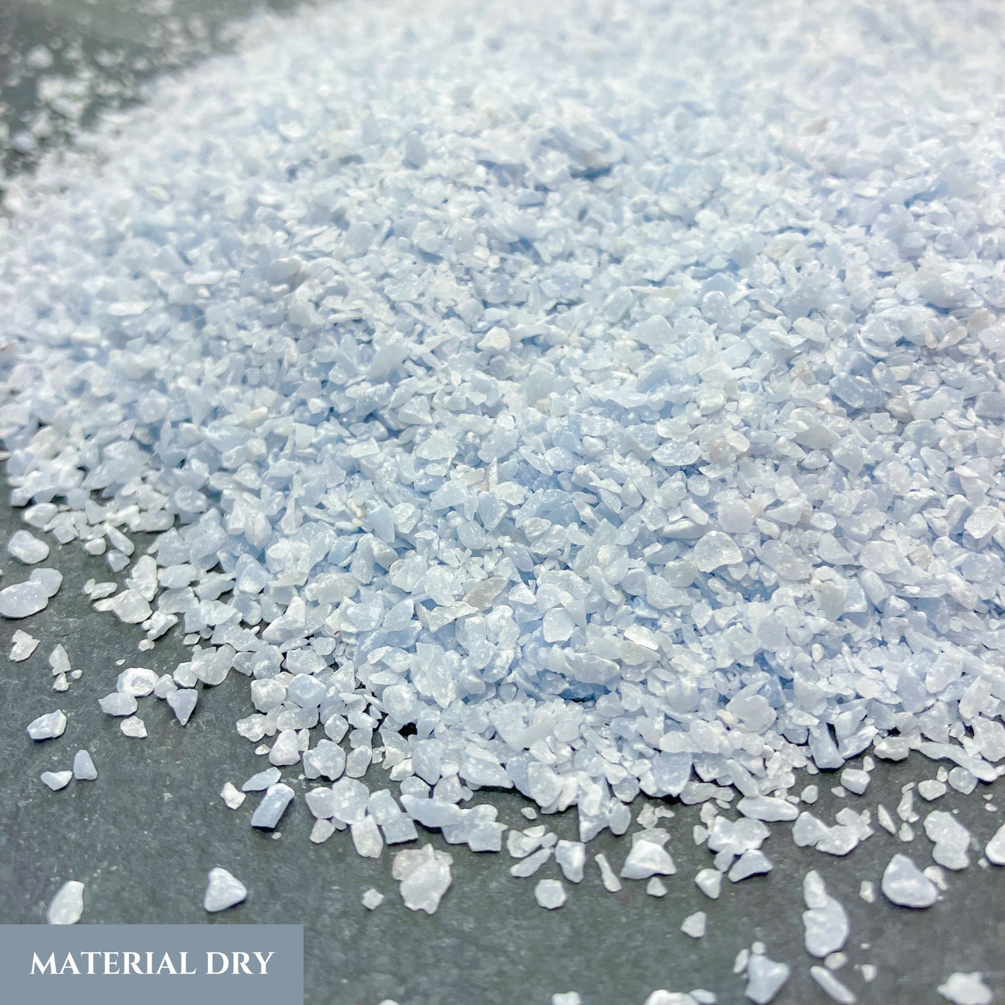 Crushed Blue Angelite (Anhydrite) Sand from Peru, Medium Crush (0.25mm-2mm) for Woodworking and Ring Inlay, Resin Art, Memorial Jewelry