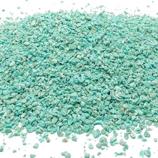 Crushed Tyrone Turquoise Sand from New Mexico, Medium Sand (0.25mm-2mm) for Woodworking and Ring Inlay, Resin Art, Memorial Jewelry