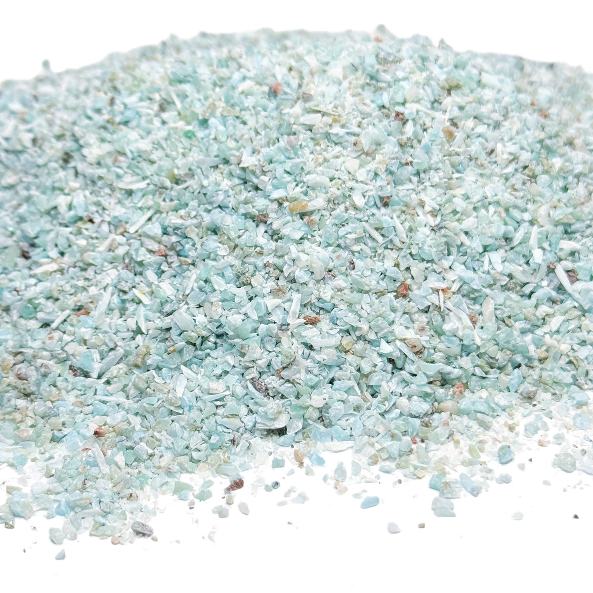 Crushed Blue Larimar Sand from Dominican Republic, Medium Sand (0.25mm-2mm) for Woodworking and Ring Inlay, Resin Art, Memorial Jewelry