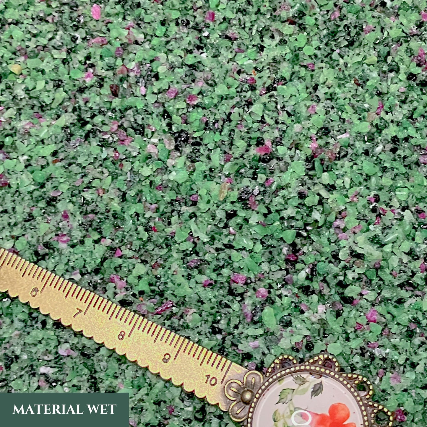 Crushed Ruby Zoisite Sand (Grade A) from China, Medium Crush (0.25mm-2mm) for Ring Inlay, Resin Art, Memorial & Sand Jewelry