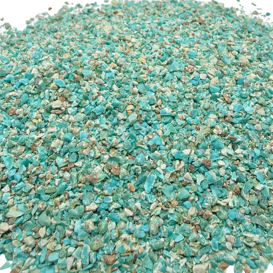 Crushed Fox Turquoise with Matrix Sand from Nevada, Medium Sand (0.25mm-2mm) for Woodworking and Ring Inlay, Resin Art, Memorial Jewelry