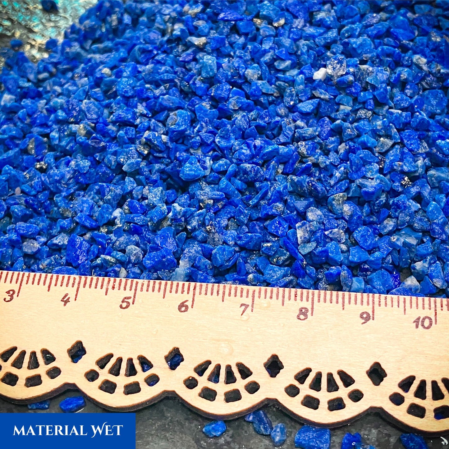 Crushed Blue Lapis Lazuli Chips (AAA) from Pakistan, Coarse Crush (2mm-4mm) for Woodworking Inlay, Resin Art, Embellishments or Orgone Pyramids