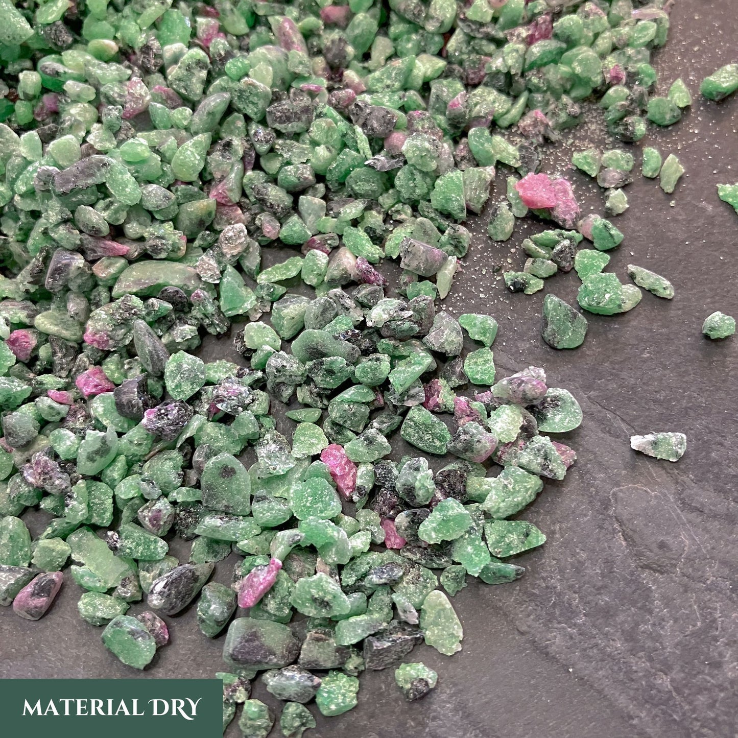 Crushed Ruby Zoisite Chips from China, Coarse Crush (2mm-4mm) for River Tables, Mosaics, Resin Art, Embellishments, Orgone Pyramids