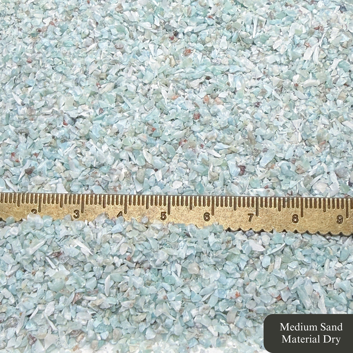 Crushed Blue Larimar Sand from Dominican Republic, Medium Sand (0.25mm-2mm) for Woodworking and Ring Inlay, Resin Art, Memorial Jewelry