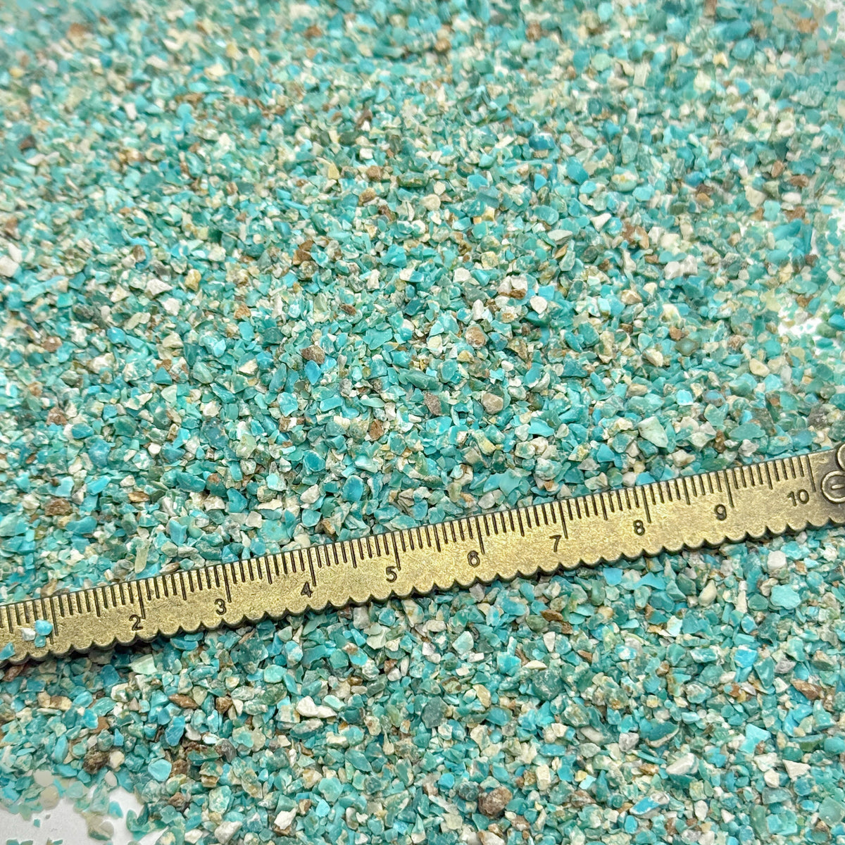 Crushed Fox Turquoise with Matrix Sand from Nevada, Medium Sand (0.25mm-2mm) for Woodworking and Ring Inlay, Resin Art, Memorial Jewelry