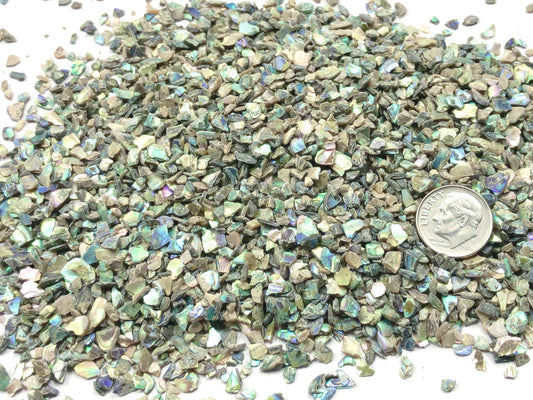 Crushed Iridescent Abalone (Paua) from the Gulf of Mexico, Coarse Crush, Gravel Size, 4mm - 2mm