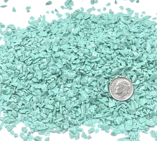 Crushed Blue-Green Turquoise (Lab-Created), Coarse Crush, Gravel Size, 4mm - 2mm