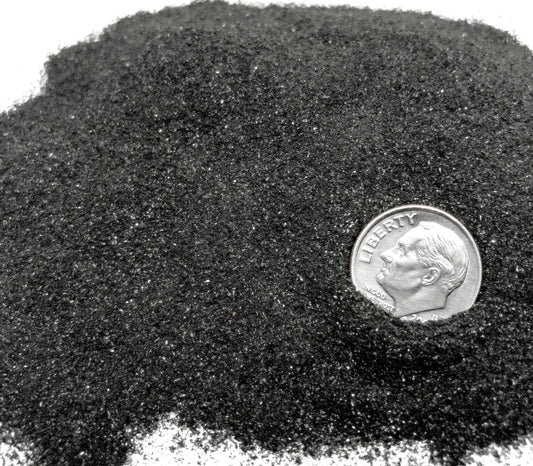 Crushed Black Tourmaline from Brazil, Fine Crush, Powder Size, <0.25mm