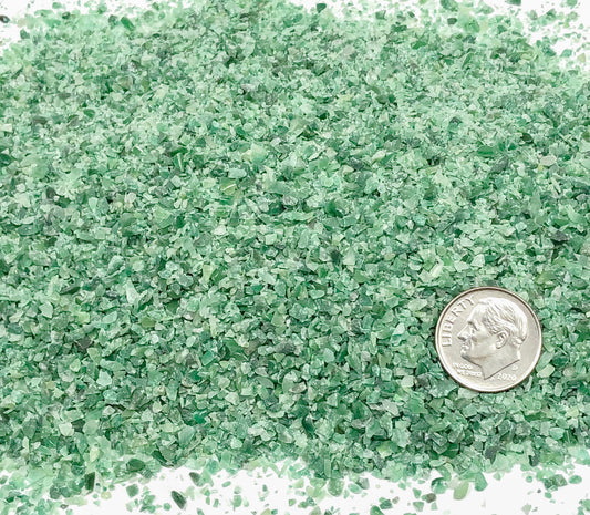 Crushed Green Buddstone from South Africa, Medium Crush, Sand Size, 2mm - 0.25mm