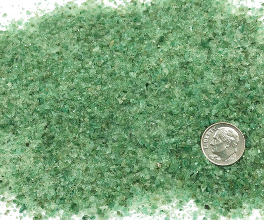 Crushed Green Emerald (Grade A) from India, Medium Crush, Sand Size, 2mm - 0.25mm