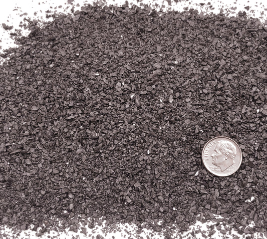 Crushed Metallic Dark-Grey Hematite from Brazil, Medium Crush, Sand Size, 2mm - 0.25mm