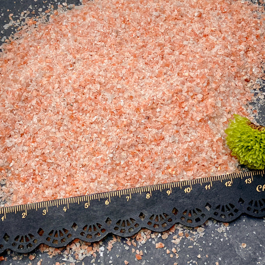 Crushed Coppery-Peach Sunstone Sand from India, Premium Grade, Medium Sand (0.25mm-2mm) for Woodworking and Ring Inlay, Resin Art, Memorial Jewelry