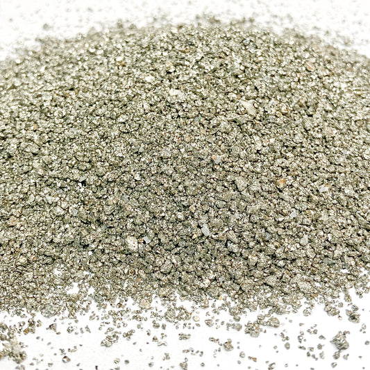 *CLOSEOUT* Crushed Cocada Pyrite Sand from Peru, Medium Sand (0.25mm-2mm) for Woodworking and Ring Inlay, Resin Art, Memorial Jewelry, Bulk Material