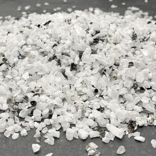 Crushed Rainbow Moonstone with Biotite Mica Chips from India, Pea-Sized Gravel (2mm-4mm) for Resin Art, Embellishments or Succulent Gravel