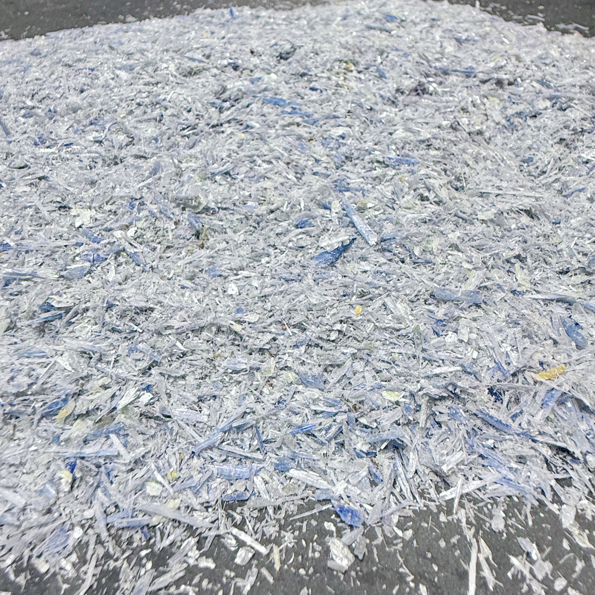 *CLOSEOUT* Crushed Blue Kyanite Tiny Blades from Brazil, 0.1cm-1cm in Length, 0.25mm-2mm in Width, for Woodworking and Ring Inlay, Resin Art, Memorial Jewelry