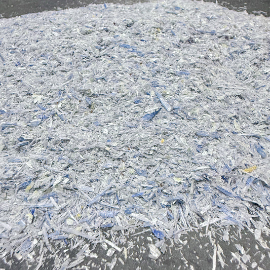 *CLOSEOUT* Crushed Blue Kyanite Tiny Blades from Brazil, 0.1cm-1cm in Length, 0.25mm-2mm in Width, for Woodworking and Ring Inlay, Resin Art, Memorial Jewelry
