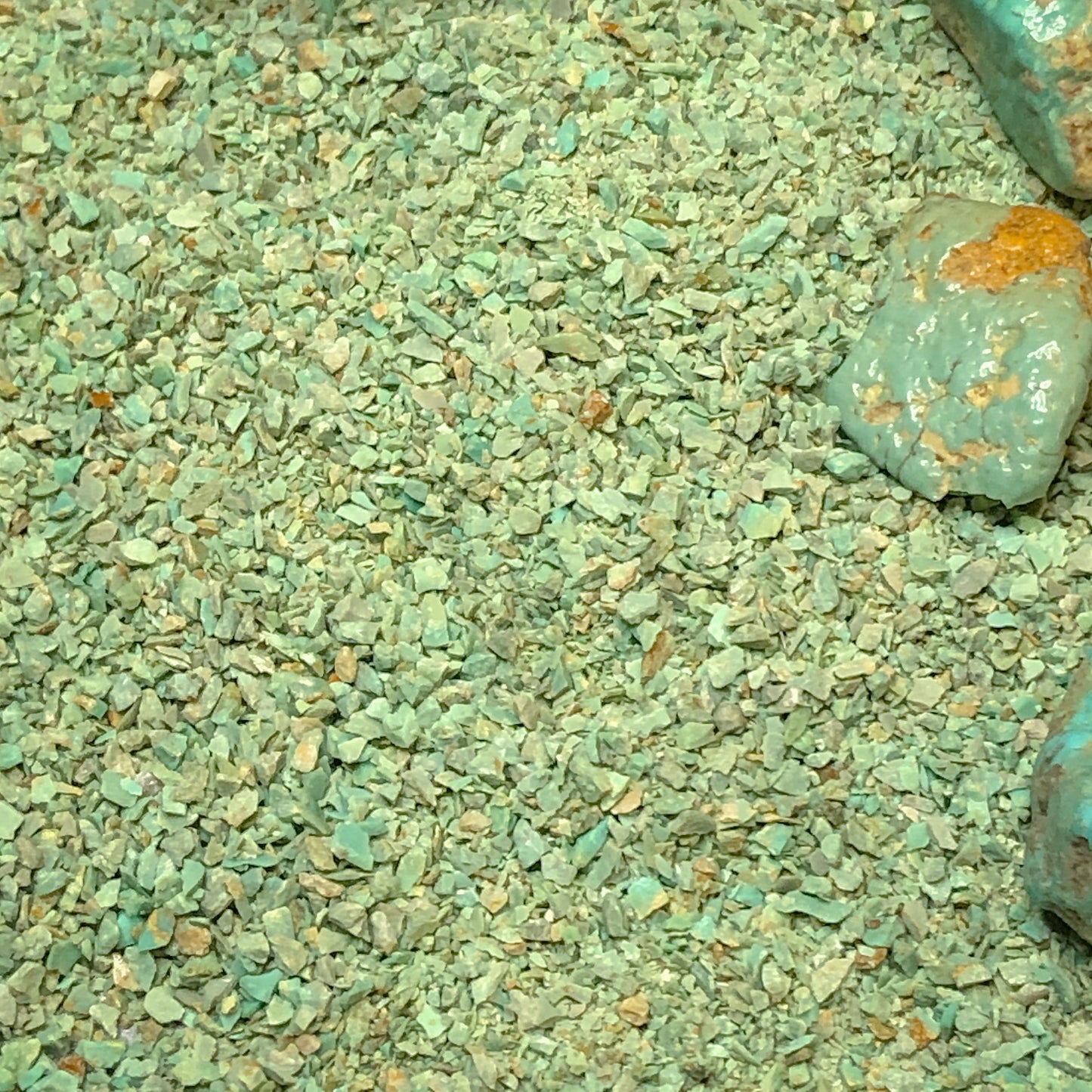 Crushed Green Sonoran Turquoise from Mexico, Medium Crush, Sand Size, 2mm - 0.25mm
