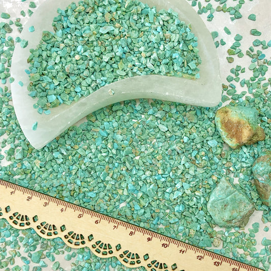 Crushed Blue-Green Sonoran Turquoise from Mexico, Coarse Crush, Gravel Size, 4mm - 2mm