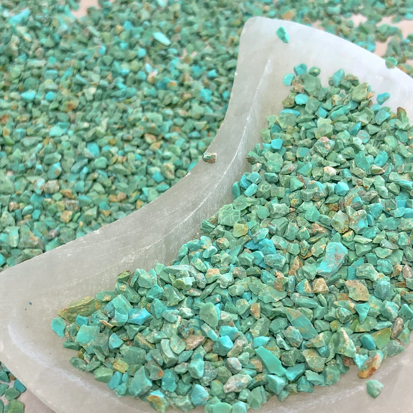 Crushed Blue-Green Sonoran Turquoise from Mexico, Coarse Crush, Gravel Size, 4mm - 2mm