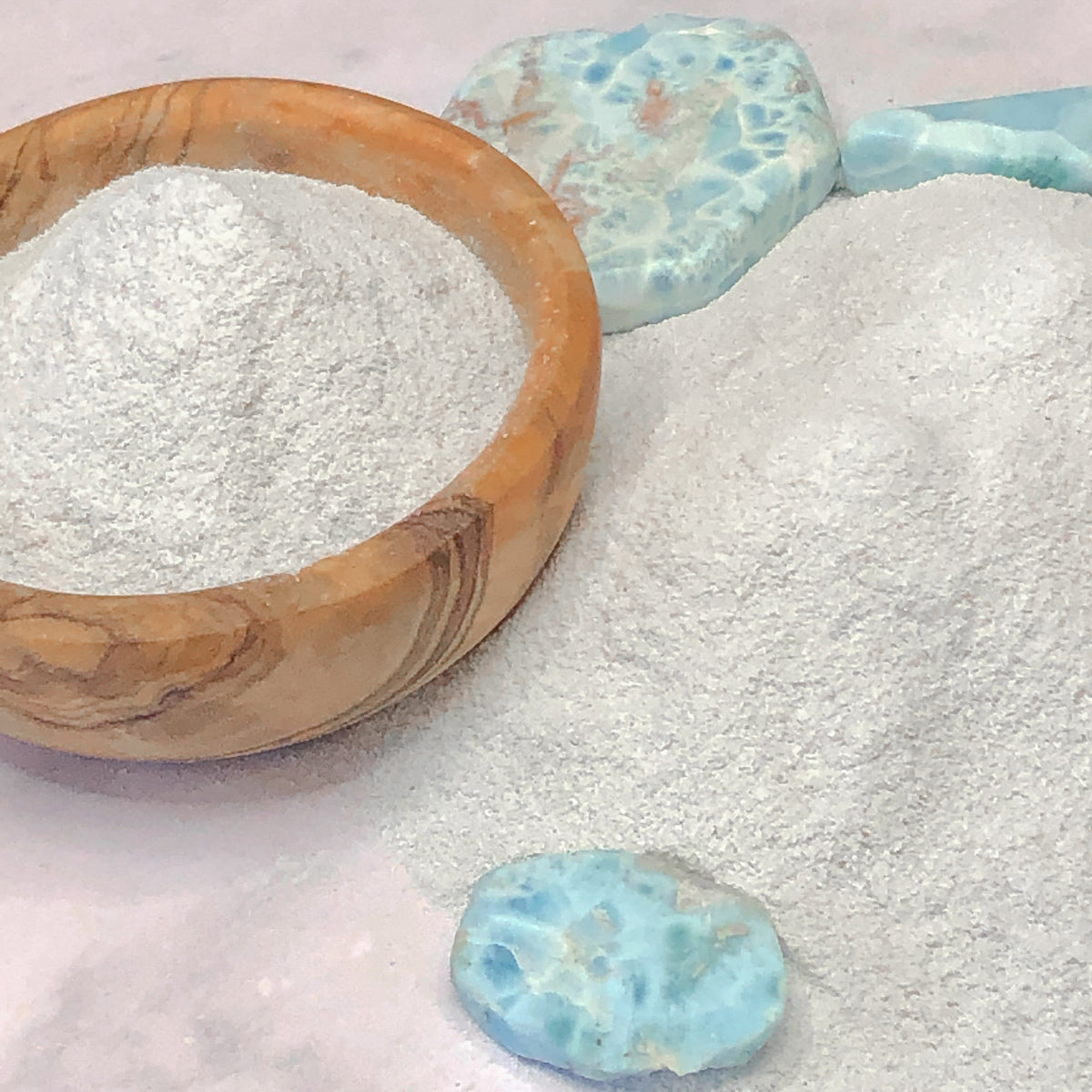 Crushed Larimar Powder from Dominican Republic, Extra Fine Crush (<0.25mm) for Inlay, Metaphysical Resin Art, or Pigment Applications