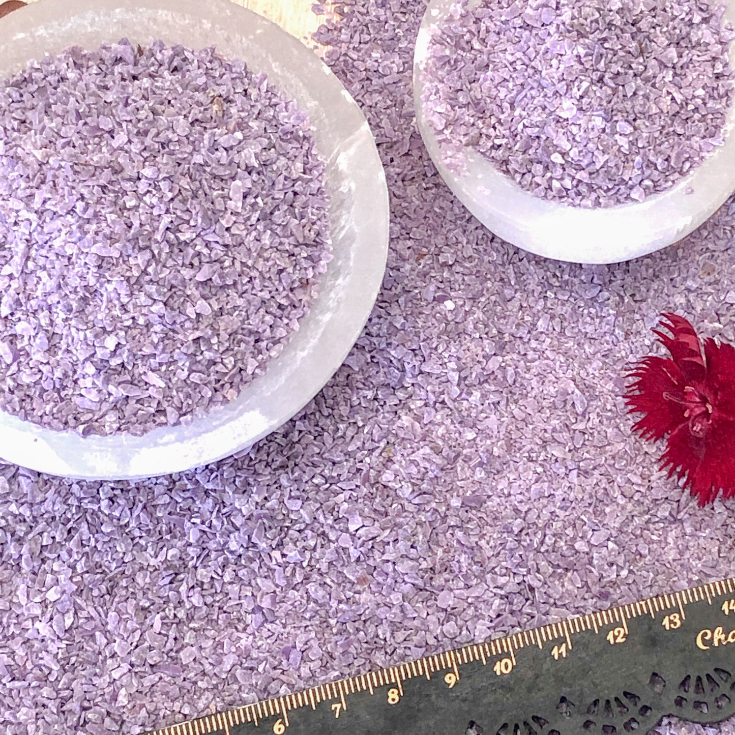 Crushed Purple Jade (Grade AAA) from Turkey, Medium Crush, Sand Size, 2mm - 0.25mm
